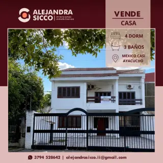CASA EN VENTA 📍Mexico casi Ayacucho (a 2 cuadras del Tennis club)