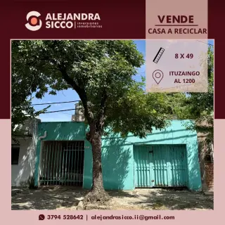SUPER TERRENO CON CASA A RECICLAR EN VENTA