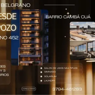 VENTA DE POZO. Monoambientes y Departamentos de 1 y 2 dormitorios.